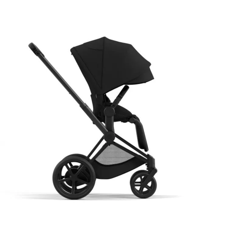 Cybex E-Priam 2 Stroller - Matte Black Frame   Deep Black Seat Pack