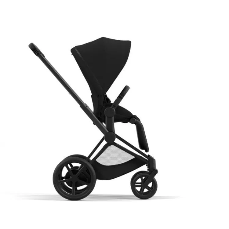Cybex E-Priam 2 Stroller - Matte Black Frame   Deep Black Seat Pack