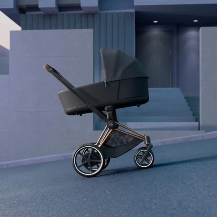 Cybex E-Priam 2 Stroller - Matte Black Frame   Deep Black Seat Pack