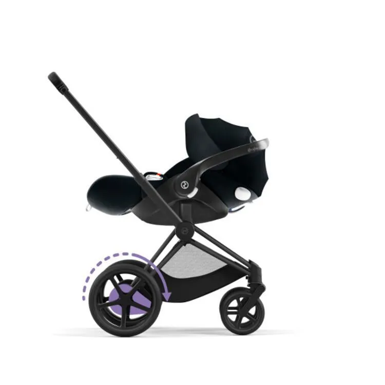 Cybex E-Priam 2 Stroller - Matte Black Frame   Deep Black Seat Pack