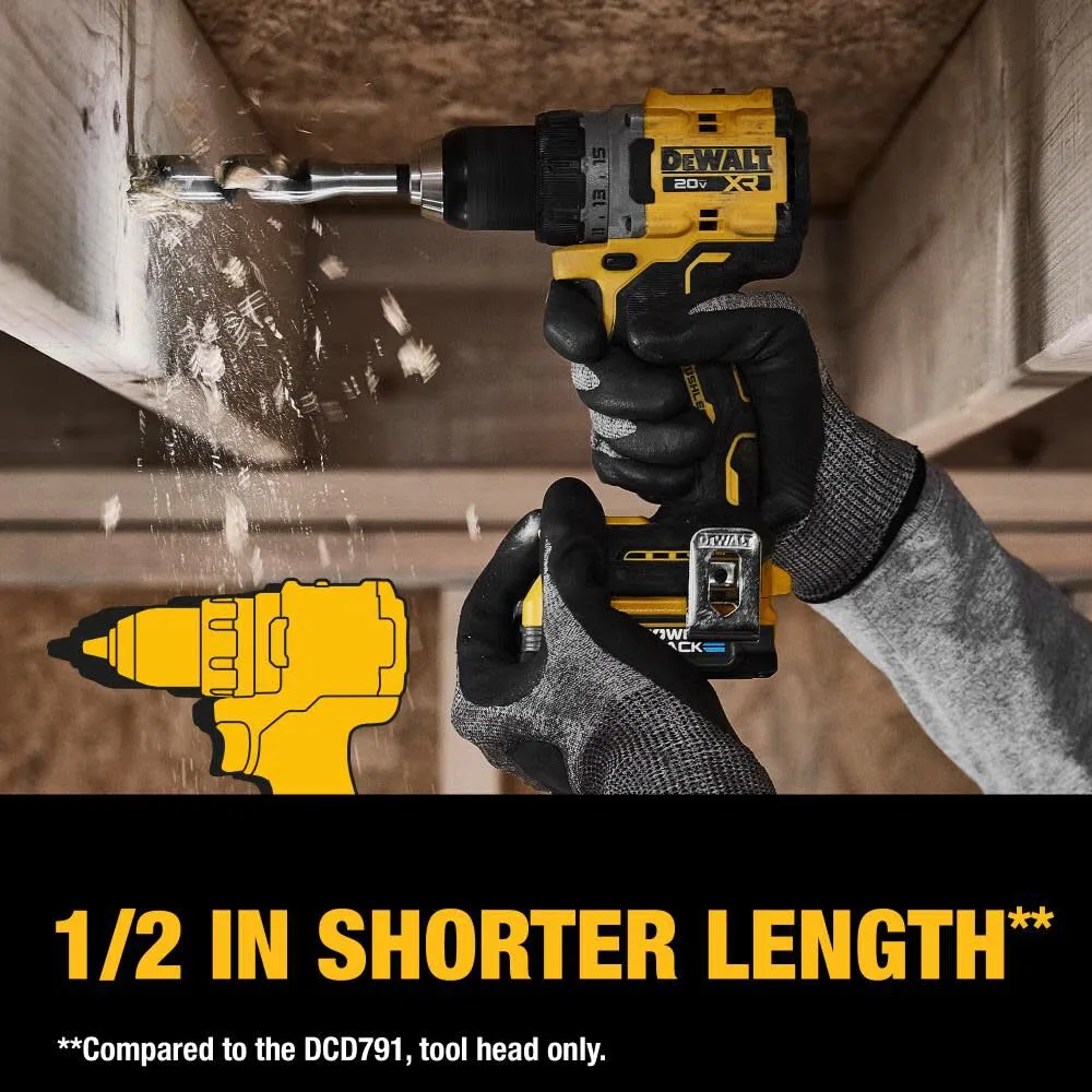 DeWALT 20V (DCD800D1E1) XR COMPACT DRILL DRIVER with POWERSTACK