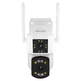 ESCAM PT210 3MP Dual Lens WiFi Surveillance Camera with Smart Features, Two-Way Audio, Motion Alerts, and Flexible Storage Options