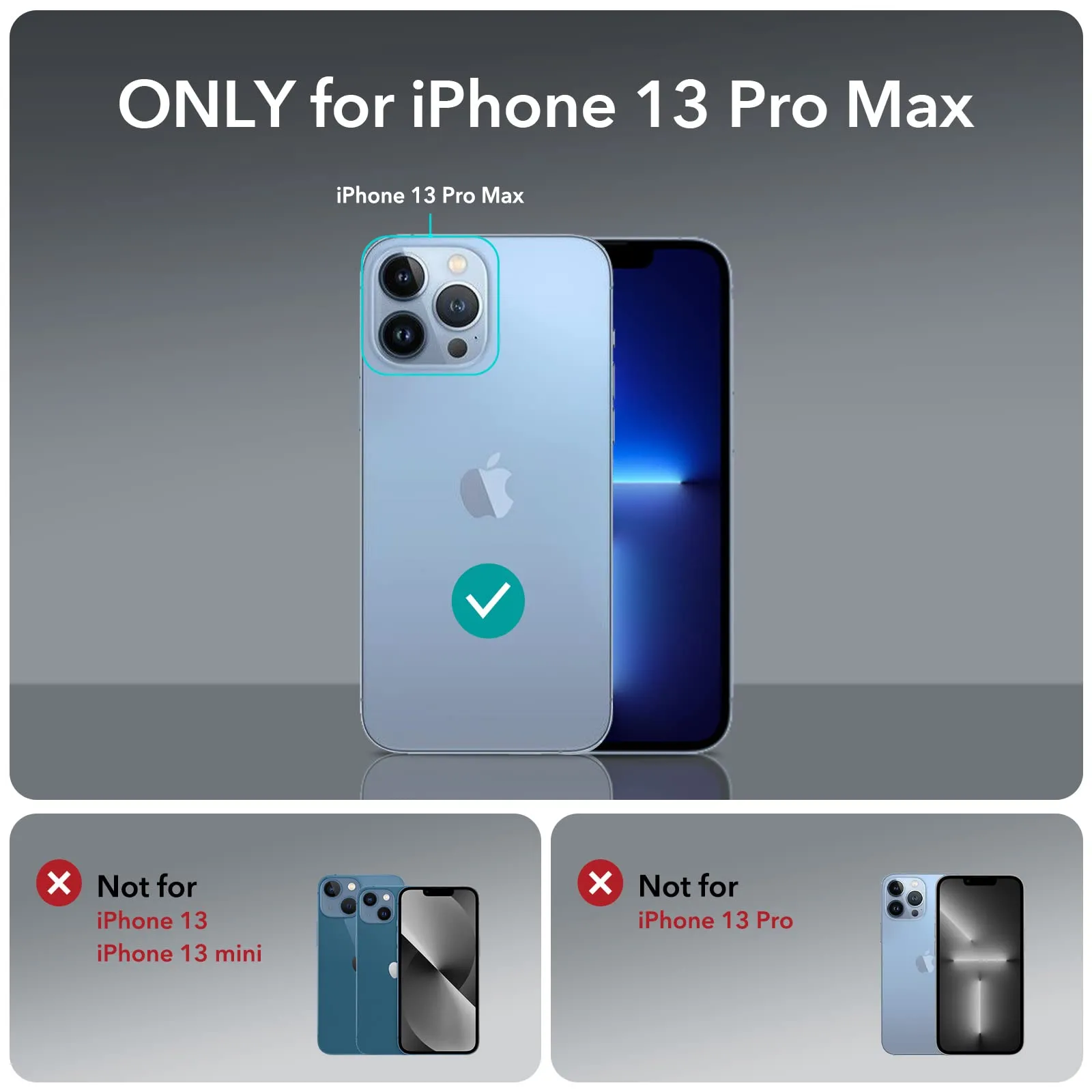 ESR for iPhone 13 Pro Max Case, MagSafe Phone Case Supports Magnetic Wireless Charging, Reinforced Drop Protection, Scratch-Resistant Back Hybrid Case, Classic Cover for iPhone 13 Pro Max, Clear