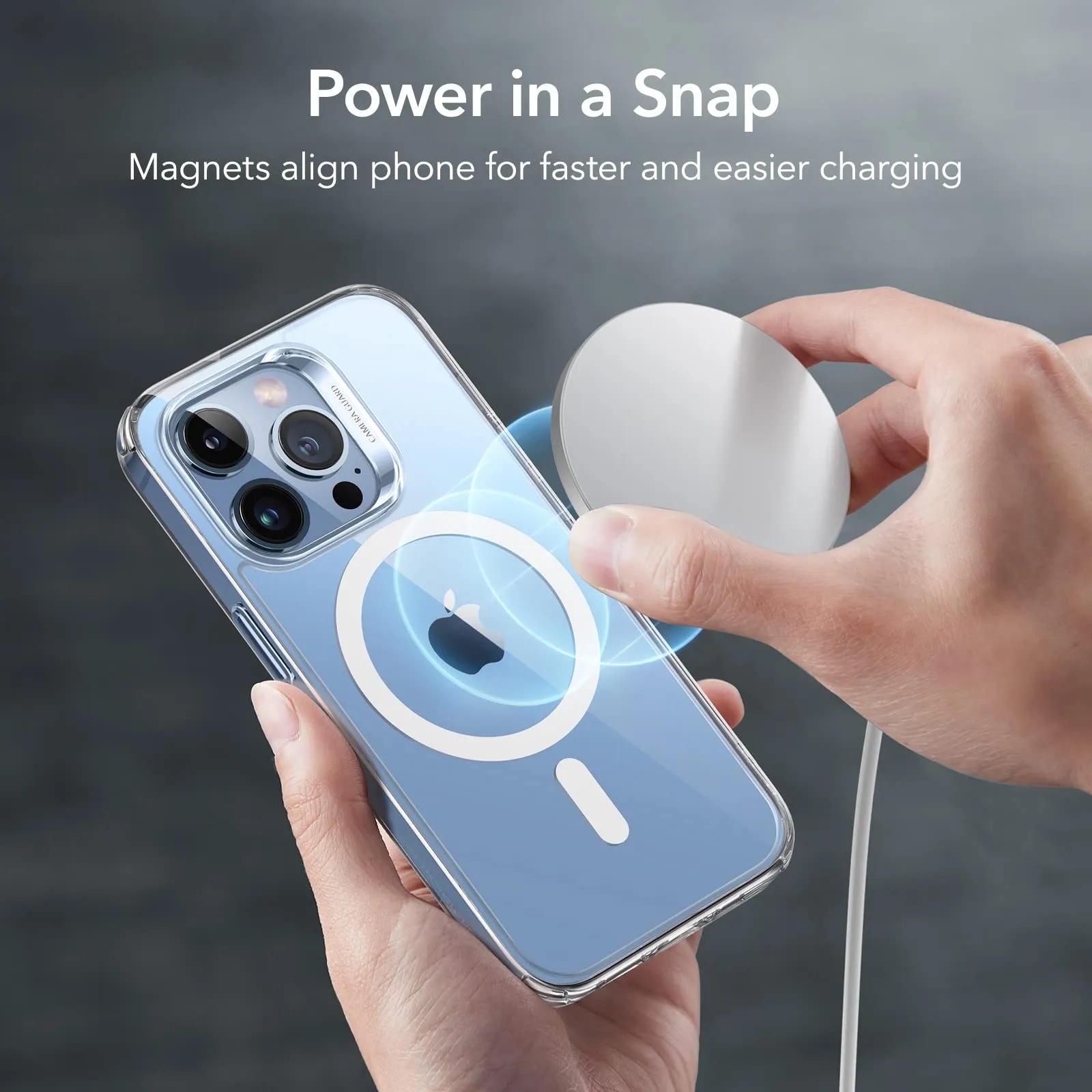 ESR for iPhone 13 Pro Max Case, MagSafe Phone Case Supports Magnetic Wireless Charging, Reinforced Drop Protection, Scratch-Resistant Back Hybrid Case, Classic Cover for iPhone 13 Pro Max, Clear