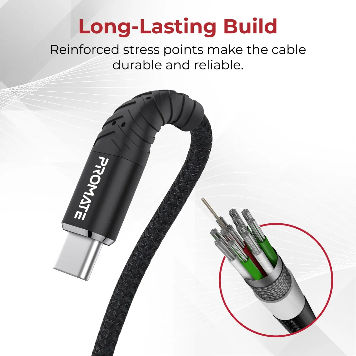 Fabric Braided USB-C Data Sync & Charge Cable