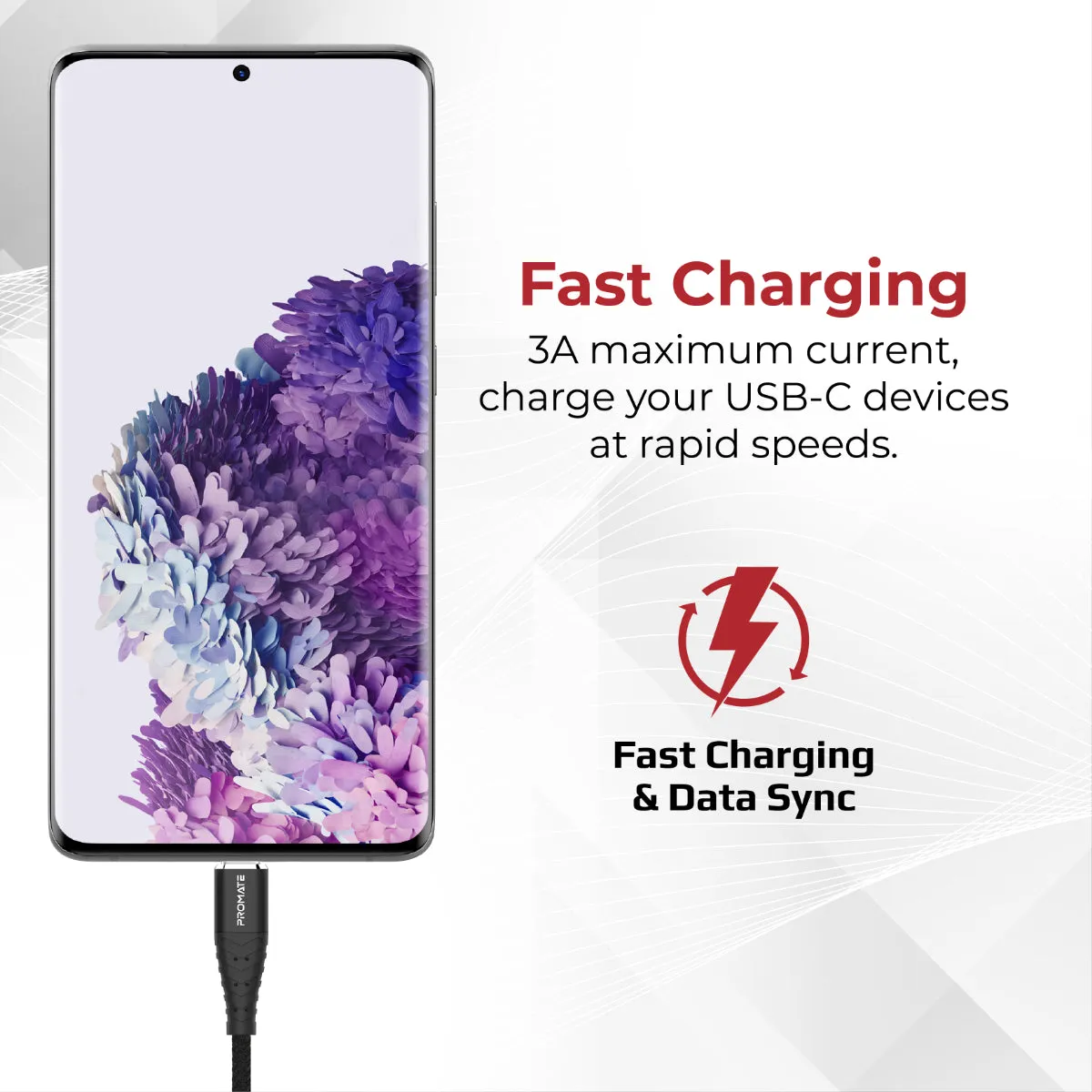 Fabric Braided USB-C Data Sync & Charge Cable