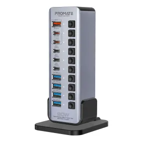 Fast Charge Multi-port USB-C Tower Hub with 5Gbps Data Transfer