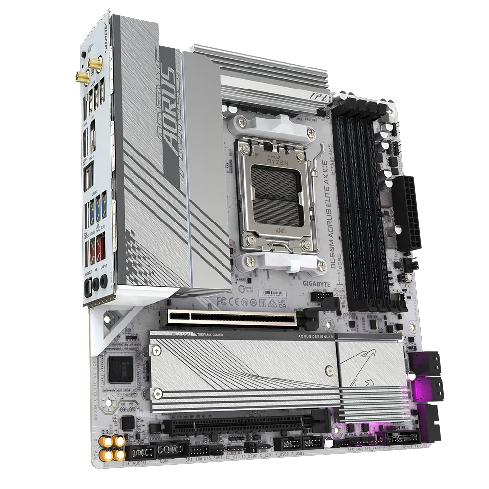 Gigabyte B650M Aorus Elite AX ICE mATX AM5 Motherboard