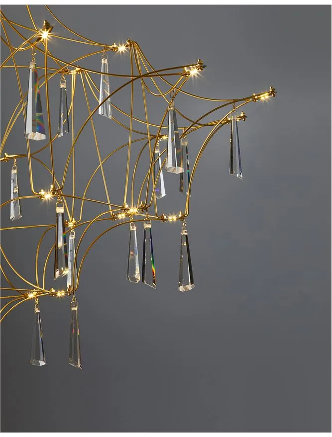 GOR Gold Wire Mesh LED Chandelier - ID 10060