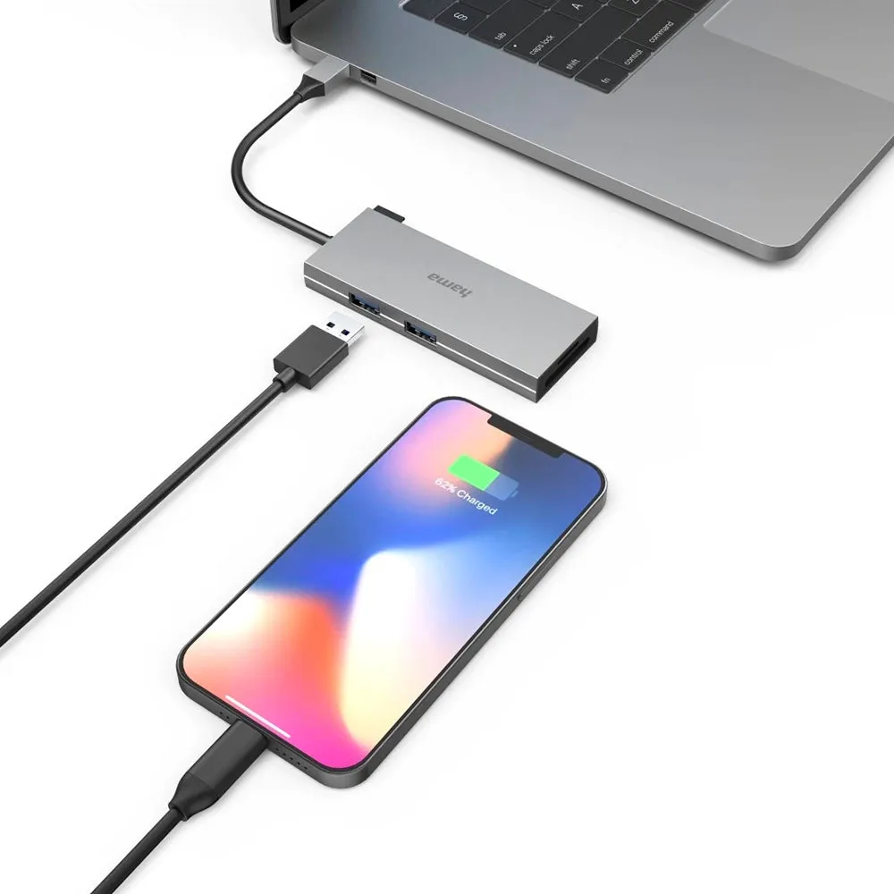 Hama 6 Multiport USB-C Hub - Grey | 436832