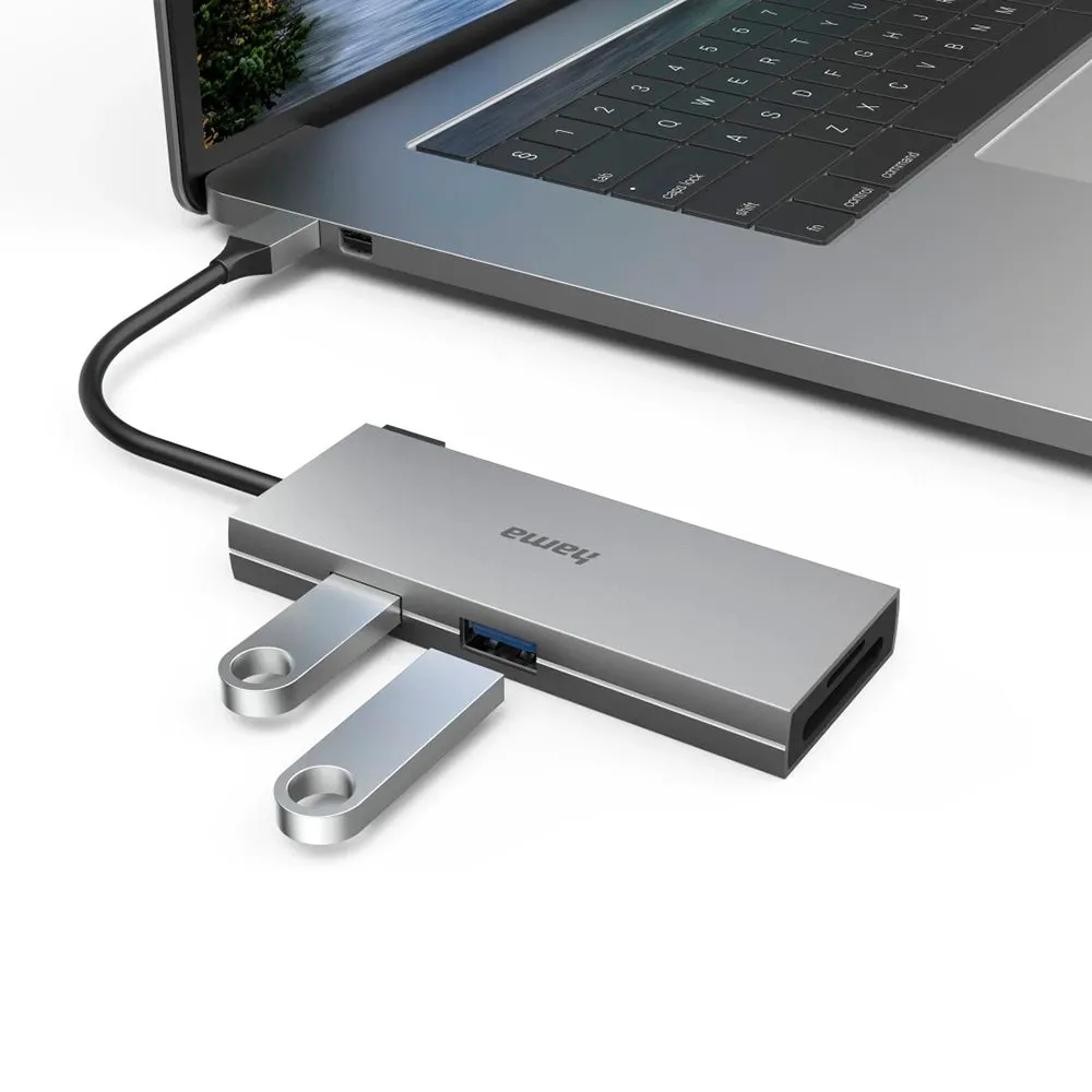 Hama 6 Multiport USB-C Hub - Grey | 436832