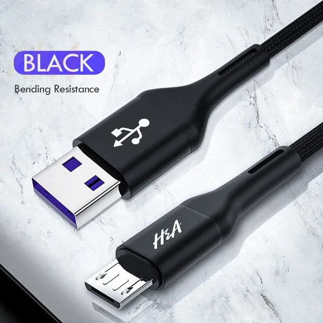 H&A Micro USB Cable 3.0A Fast Charging Microusb Charger Cable For Samsung J4 J5 J6 J7 Xiaomi Redmi Note 5 4 Android Phone Cables