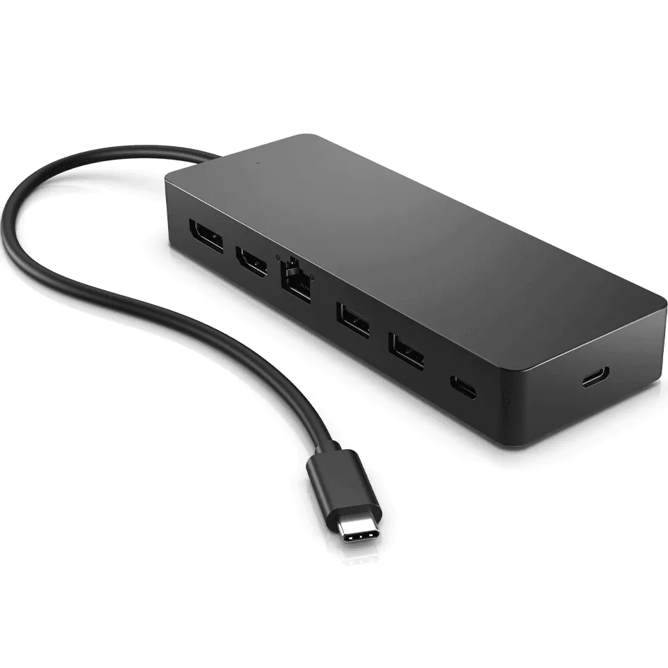 HP Universal USB-C 4K Multiport Hub Adapter Dual Screen HDMI/DisplayPort/Ethernet/USB