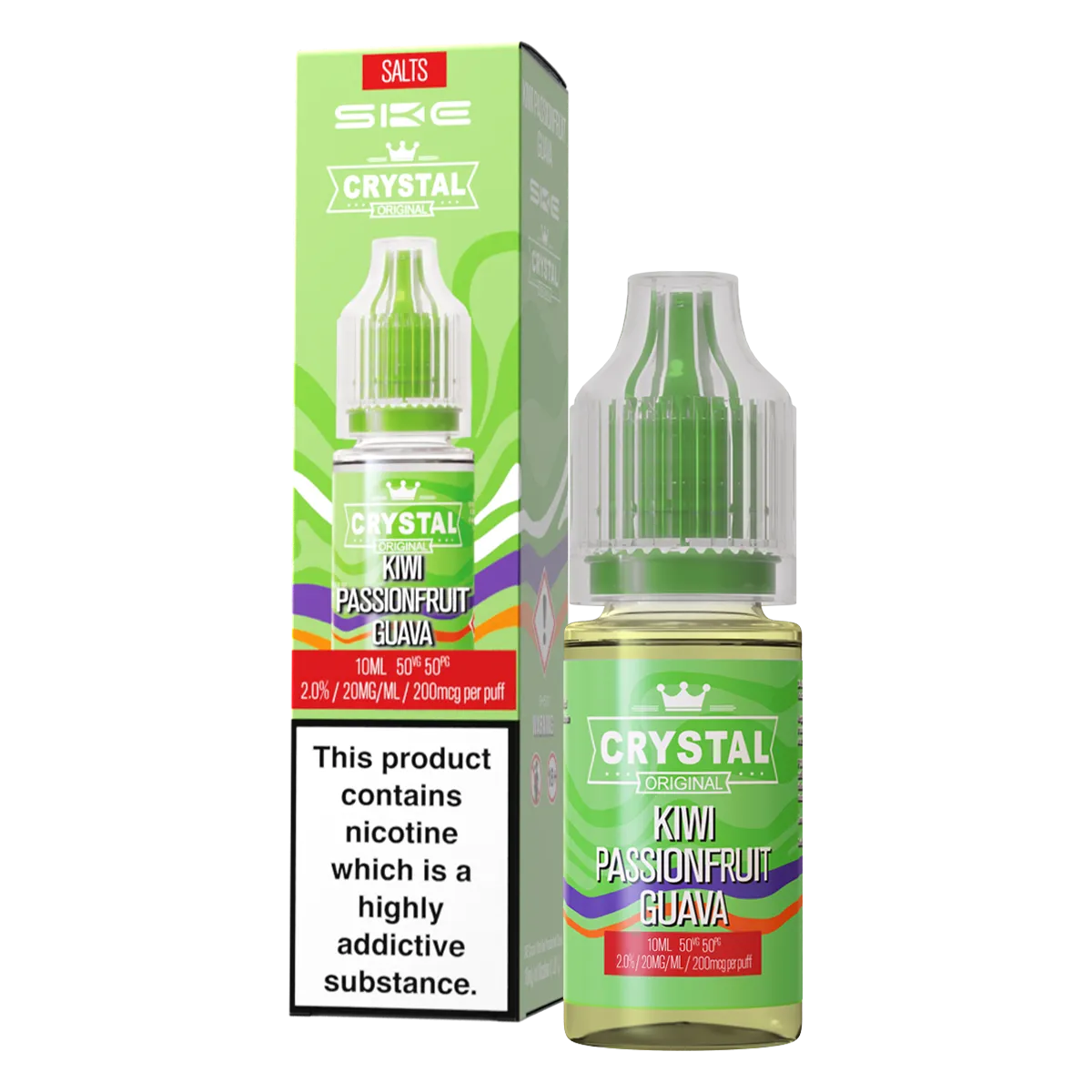 Kiwi Passionfruit Guava Nic Salt by SKE Crystal 10ml