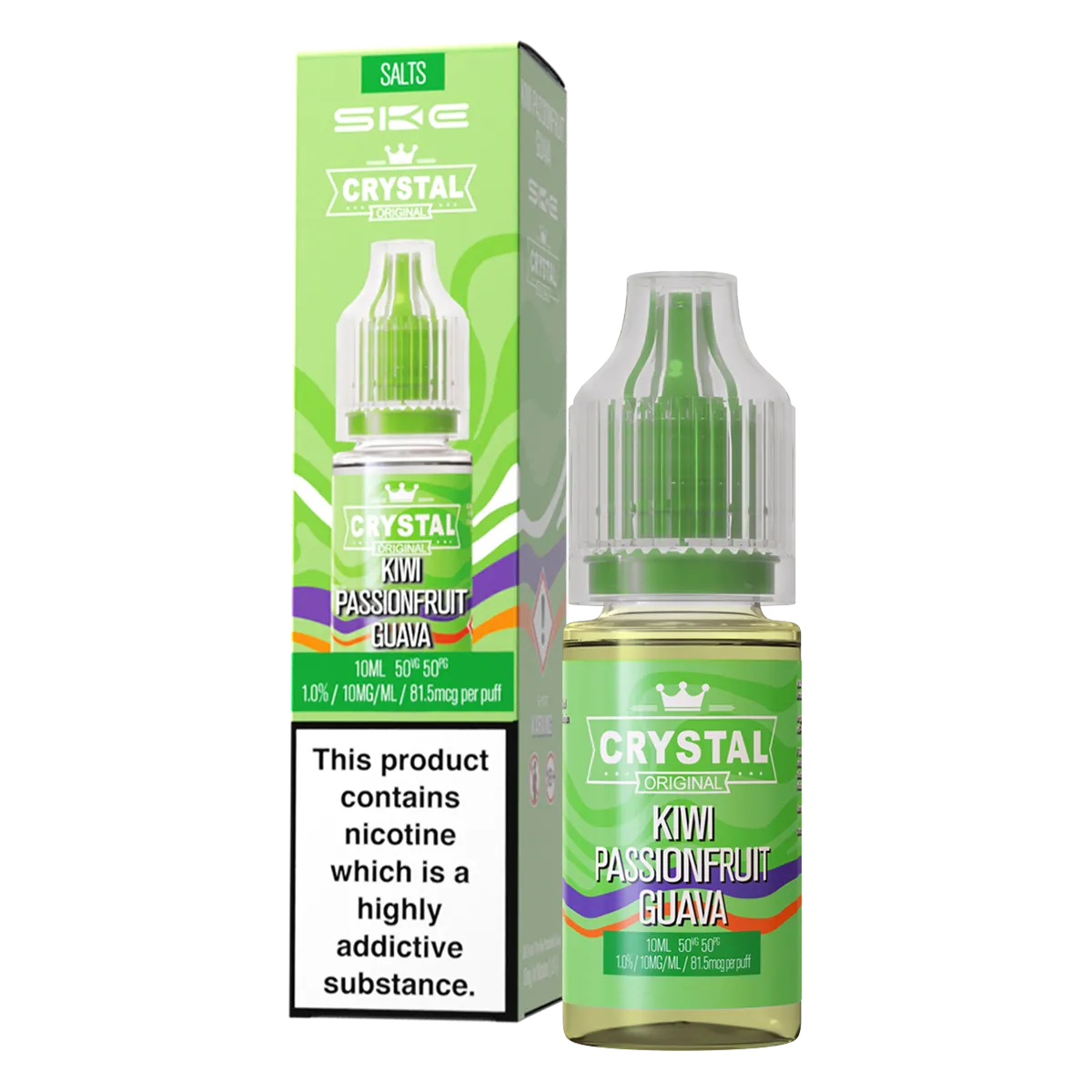 Kiwi Passionfruit Guava Nic Salt by SKE Crystal 10ml