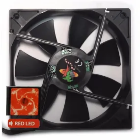 Logisys 120x120x25mm Red Speed Control HML LED Fan CF120BRC