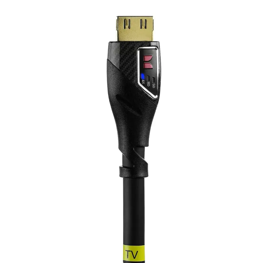 Monster 35ft Black Platinum UltraHD High-Speed 27Gbps HDMI Cable with Ethernet and Performance Indicators