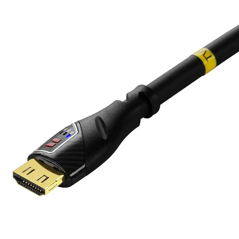 Monster 35ft Black Platinum UltraHD High-Speed 27Gbps HDMI Cable with Ethernet and Performance Indicators