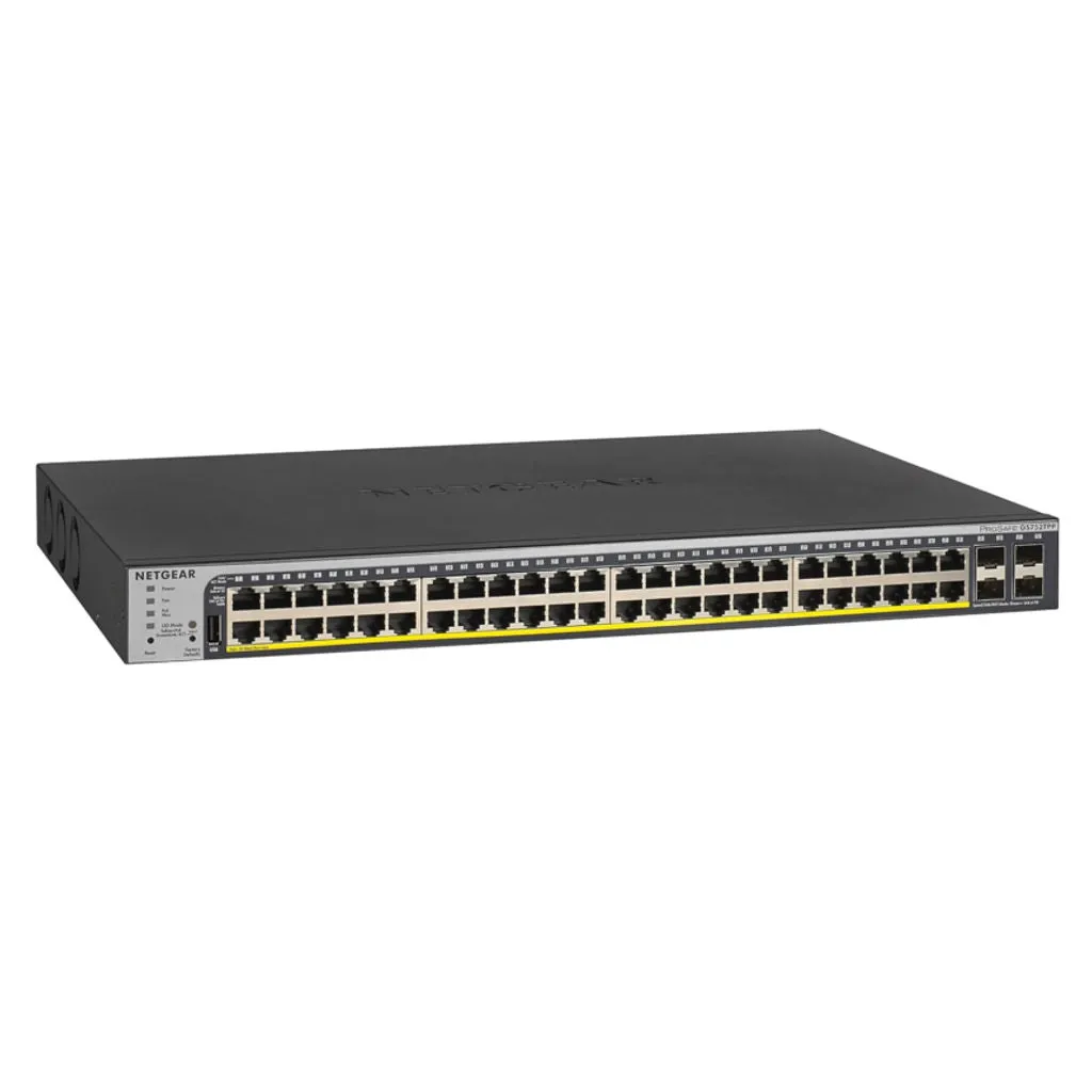 Netgear 48 Port Gigabit Ethernet PoE  Smart Switch With 4 SFP Port 760 W GS752TPP