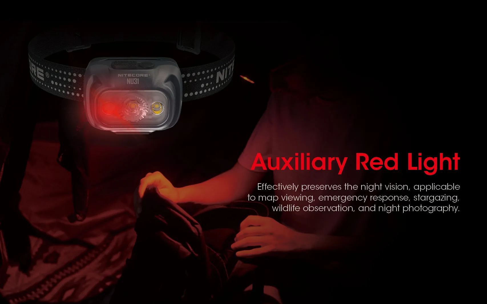 NITECORE 550 LUMENS LED RECHARGEABLE HEADLAMP  (NU31)