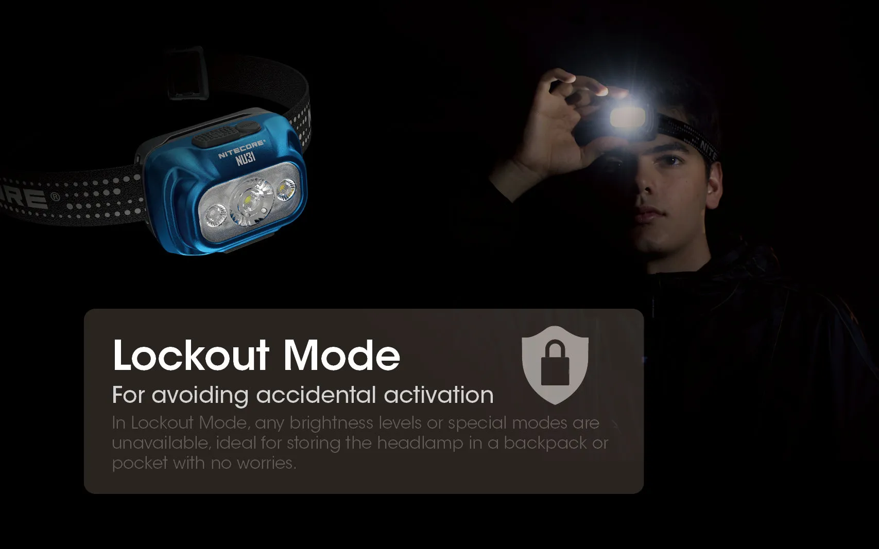 NITECORE 550 LUMENS LED RECHARGEABLE HEADLAMP  (NU31)