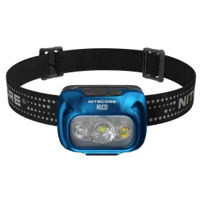 Nitecore NU31 Lightweight Headlamp w/ aux. Red Beam (550 Lumens | USB-C Rechargeable)