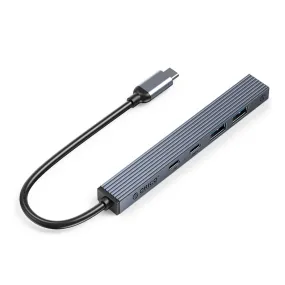 ORICO 5-in-1 USB 3.0 Type C Hub Adapter with 60W PD Fast Charging & TF Card Reader for PCs, MacBook, iMac, Computer Desktops & Laptops (Windows, macOS, Linux) | USB Hub Extension Docking Station | ORICO-BHC2