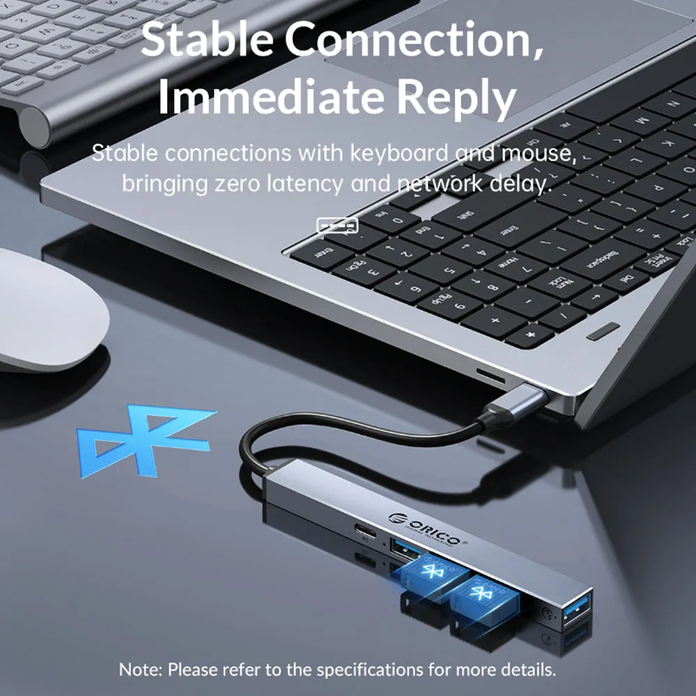 ORICO 5-Port USB C Hub to USB A 3.0 PD 60W USB C 2.0 TF Card Reader USB A 2.0 with Aluminum Alloy 5Gbps Transmission Rate for Windows Mac OS Linux PC Computer Desktop Laptop