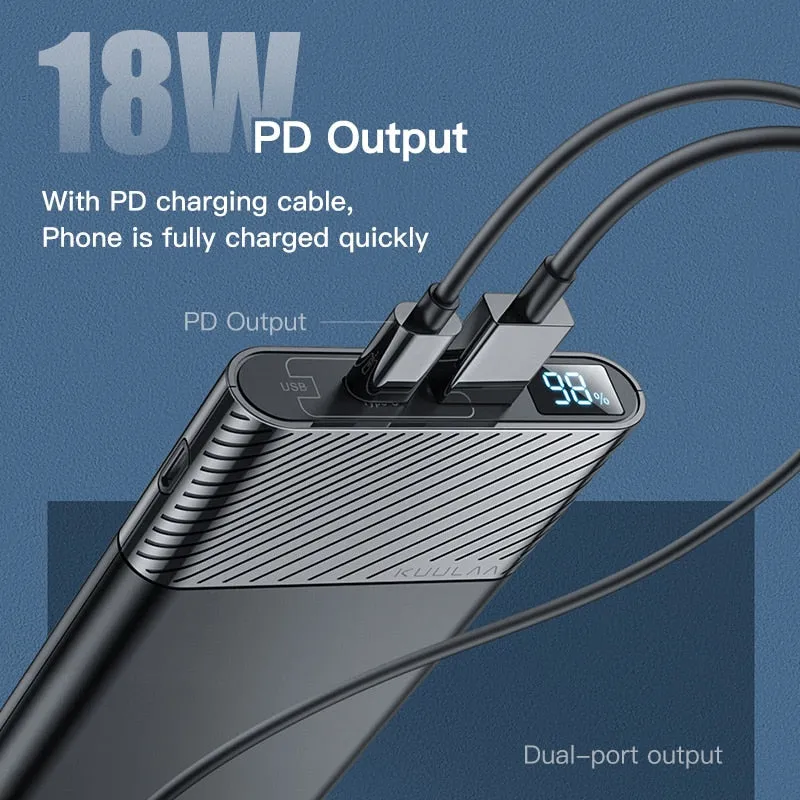 Power Bank 10000mAh QC PD 3.0 PoWerBank Fast Charging PowerBank 10000 mAh USB External Battery Charger For iPhone 14 13
