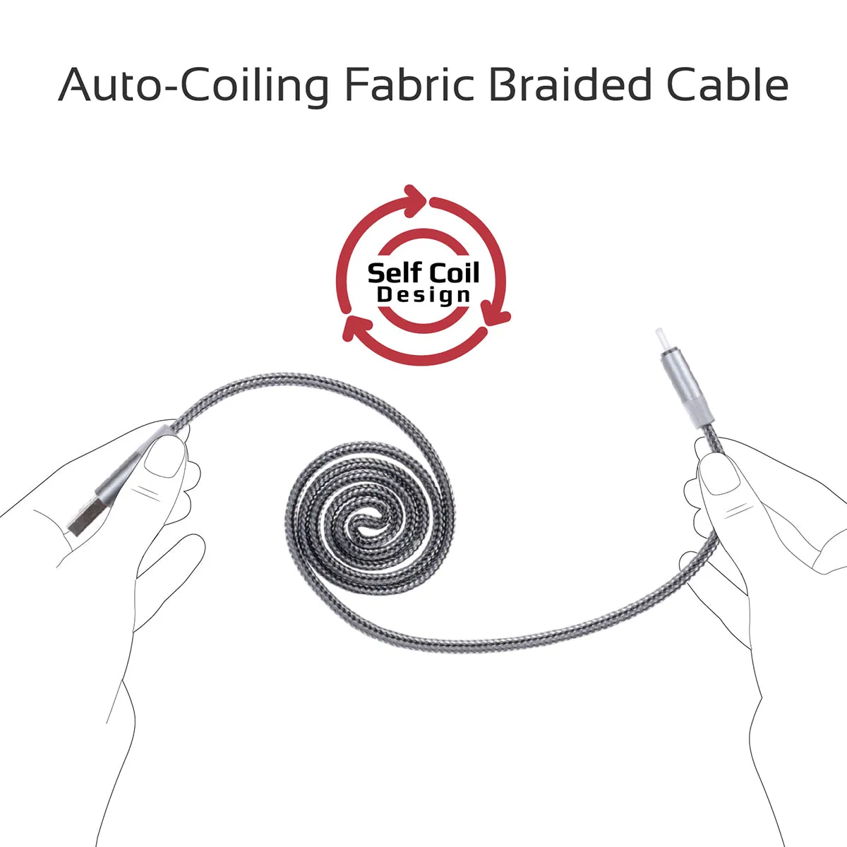 Premium Fabric Braided Aluminium Alloy Reversible USB-A to Type-C™ Cable