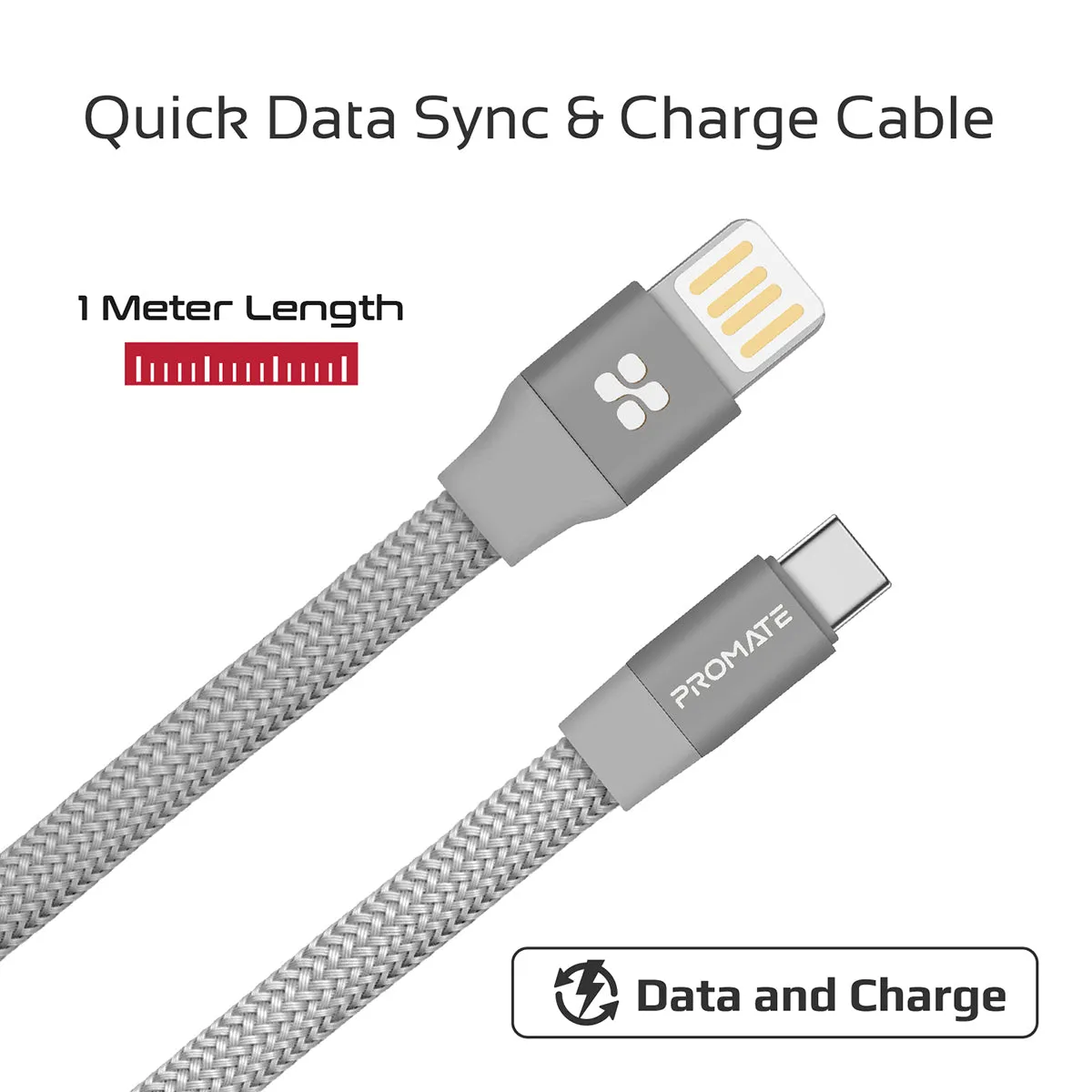 Premium Fabric Braided Aluminium Alloy Reversible USB-A to Type-C™ Cable