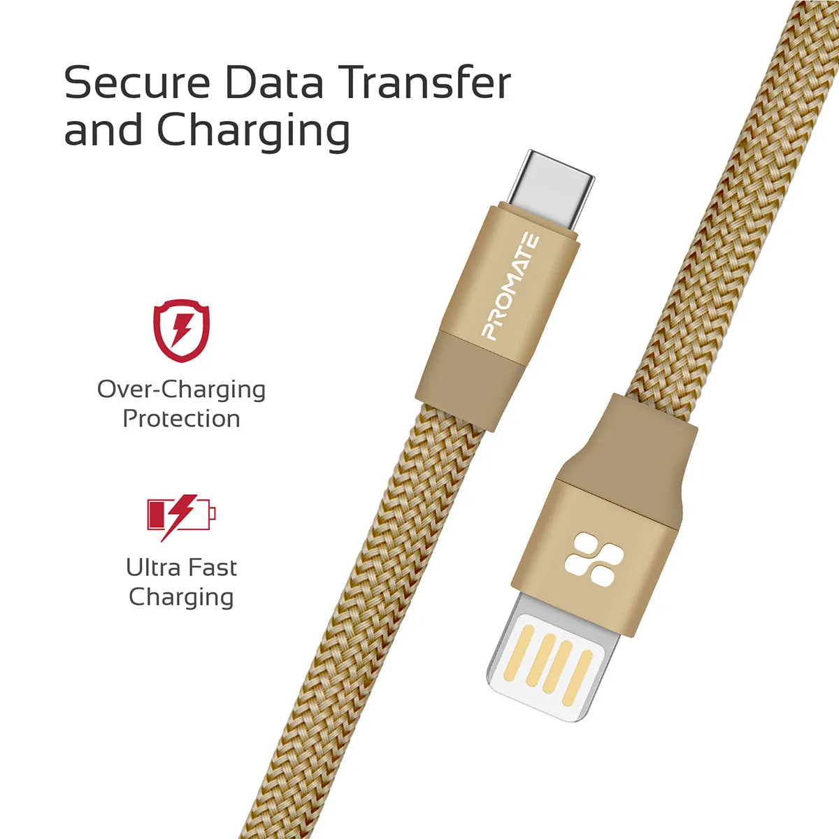 Premium Fabric Braided Aluminium Alloy Reversible USB-A to Type-C™ Cable