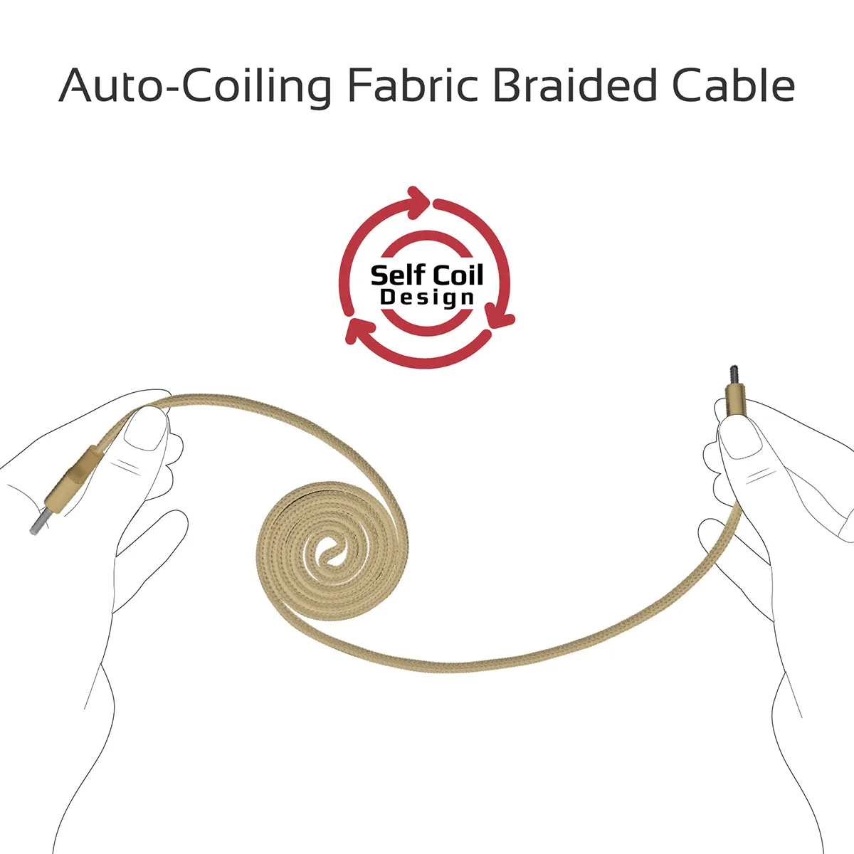 Premium Fabric Braided Aluminium Alloy Reversible USB-A to Type-C™ Cable