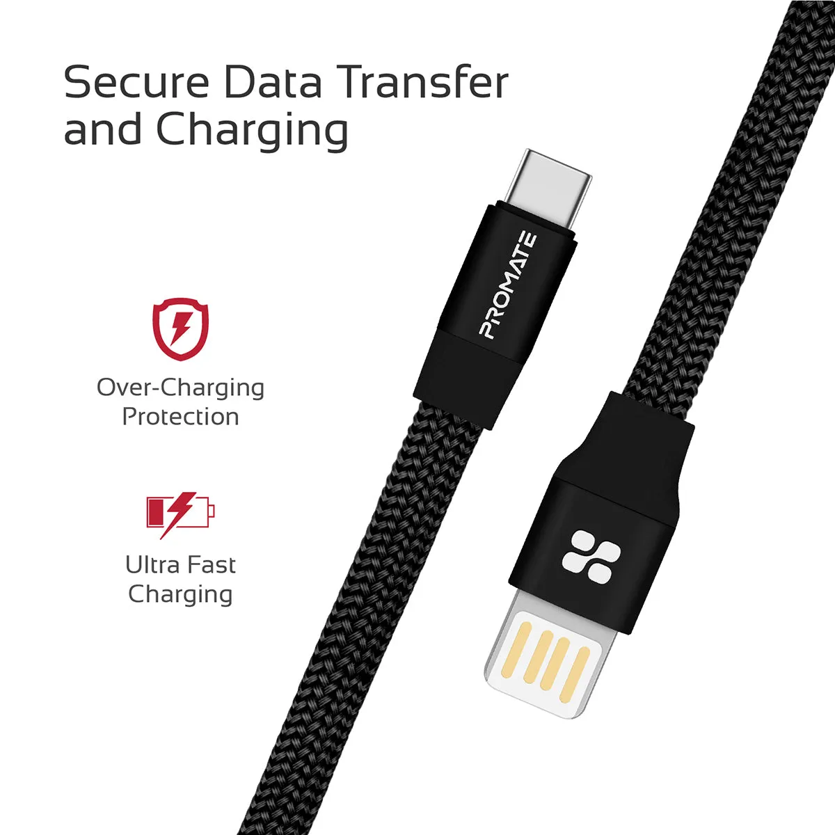 Premium Fabric Braided Aluminium Alloy Reversible USB-A to Type-C™ Cable