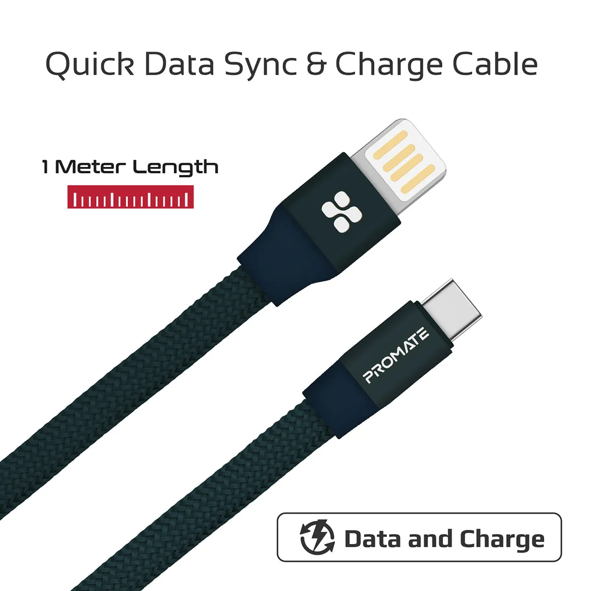 Premium Fabric Braided Aluminium Alloy Reversible USB-A to Type-C™ Cable