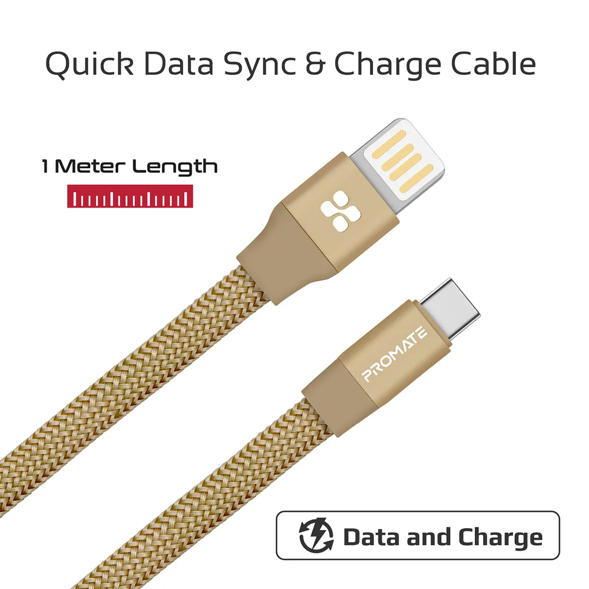 Premium Fabric Braided Aluminium Alloy Reversible USB-A to Type-C™ Cable