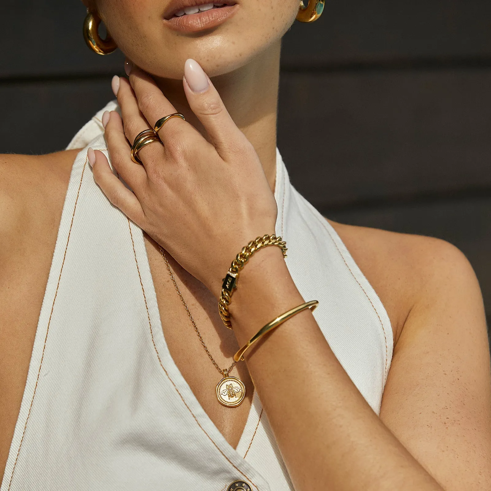 Queen Bee Gold Necklace