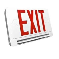 Radiant-Lite CLPU-2-R-W-RC 4.5W Lightpipe LED Exit & Emergency Combo