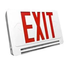 Radiant-Lite CLPU-2-R-W-RC 4.5W Lightpipe LED Exit & Emergency Combo