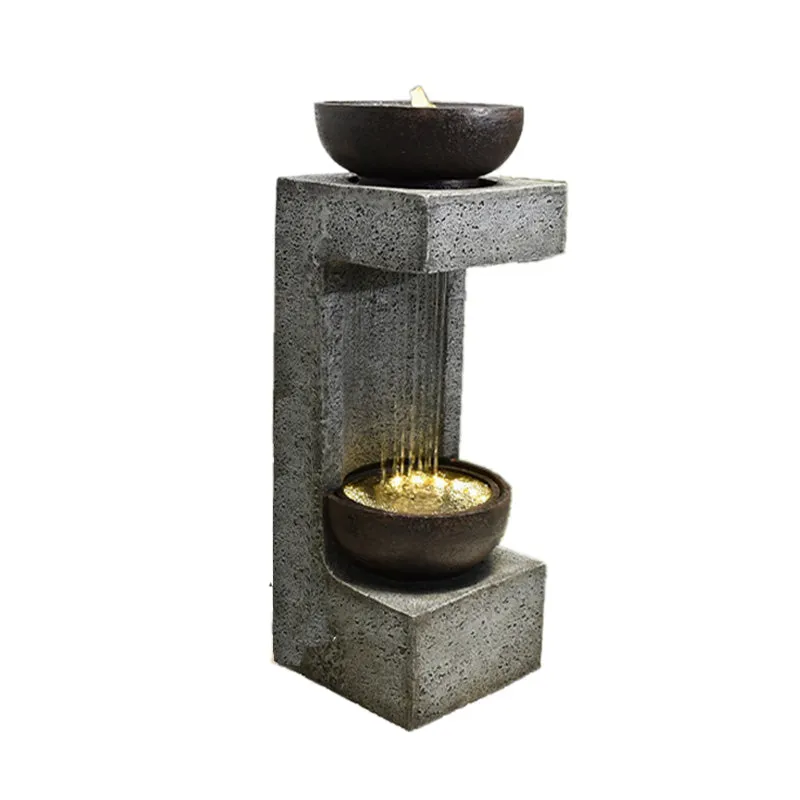 Rainfall Fountain W/bowl On Top W/leds