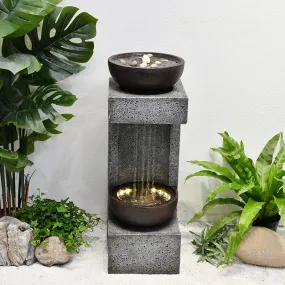Rainfall Fountain W/bowl On Top W/leds