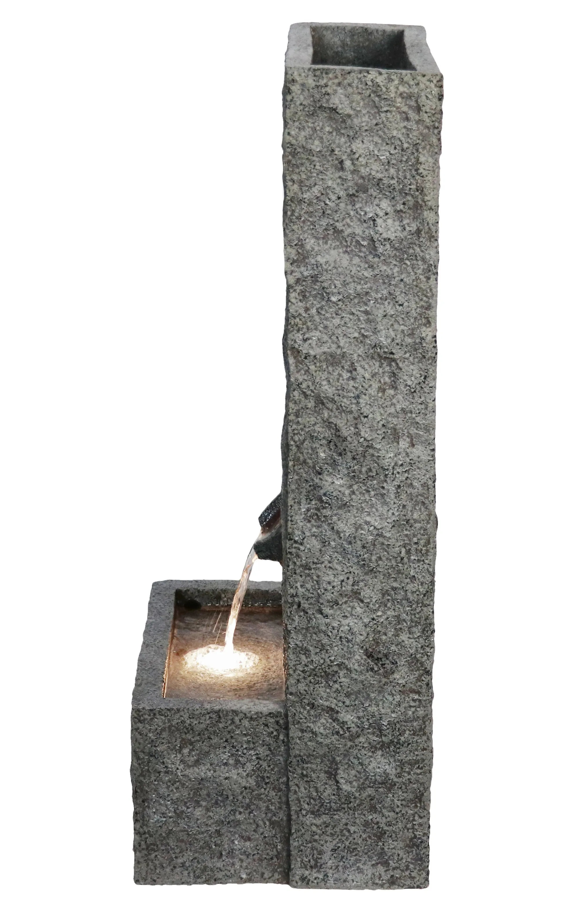Rectangular Waterfall Fountain With Warm White Leds