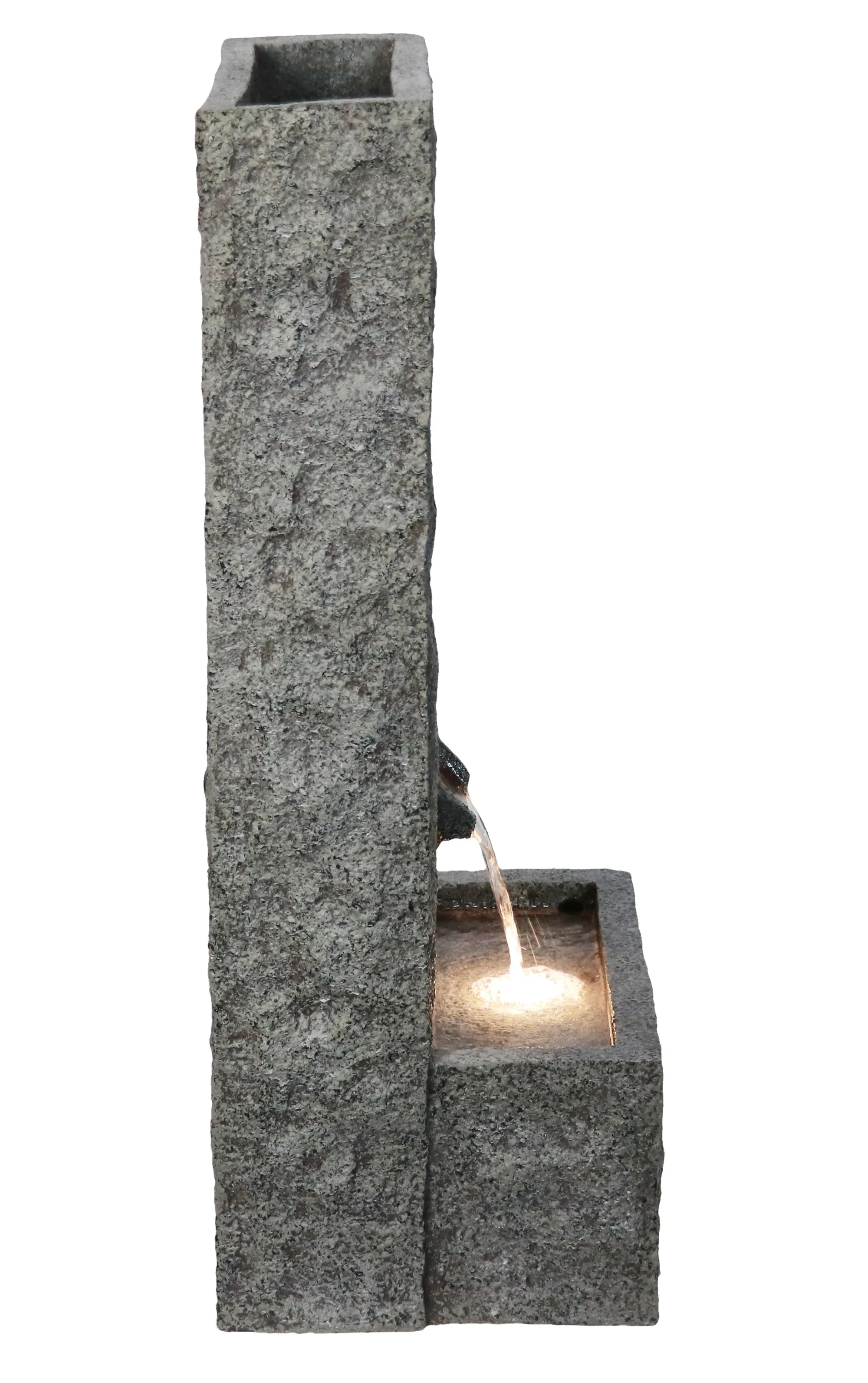 Rectangular Waterfall Fountain With Warm White Leds