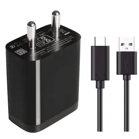 Redmi 9 Prime Fast 10W 2 Amp Mobile Charger With Type-C Cable Black