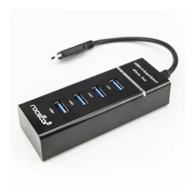 Rocstor Y10A228-B1 4-Port USB-C to USB-A Portable USB 3.0 Hub