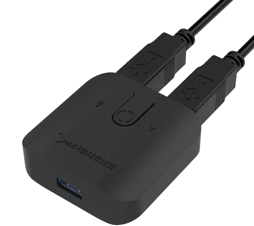 Sabrent USB 3.0 Sharing Switch for Multiple Computers and Peripherals LED Device Indicators (USB-SW30)