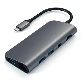 Satechi USB-C Multimedia Adapter 4K Ethernet Mini DisplayPort - Space Grey