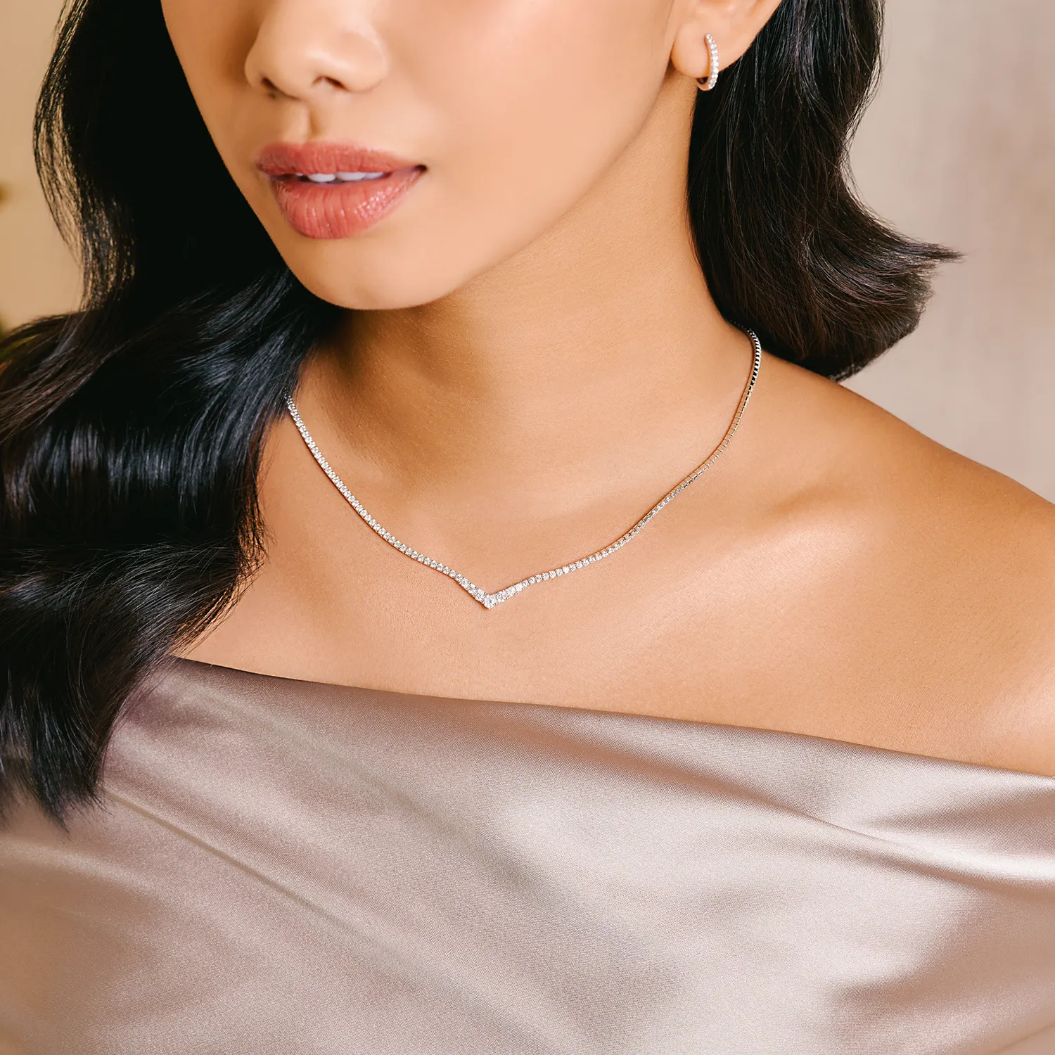 Silver Roxanne Necklace