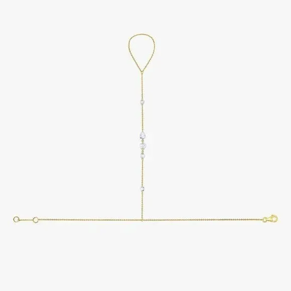 Starlight Connection 14K Gold Hand Chain