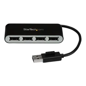 StarTech ST4200MINI2 4-Port Portable USB 2.0 Hub with Built-in Cable